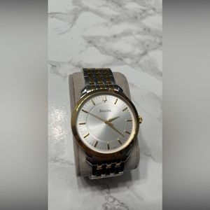Bulova two tone gold watch